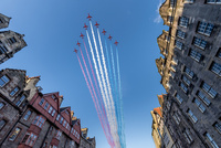RAF Red Arrows over Edinburgh
