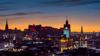 Twilight over Edinburgh from Carlton Hill